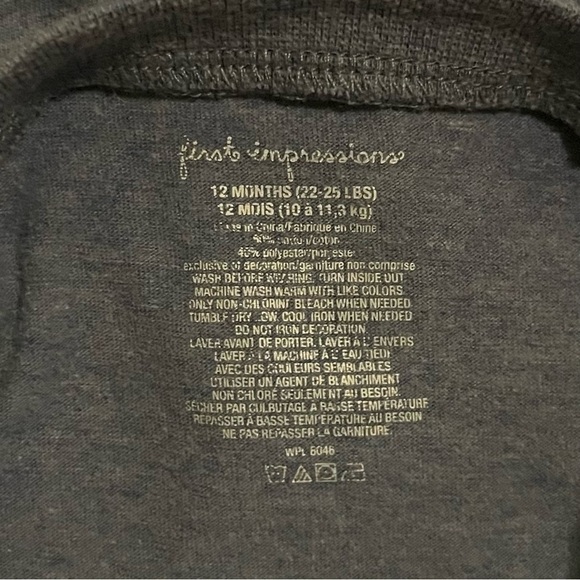 First Impressions Blue Long Sleeve Shirt 12M - Picture 4 of 4